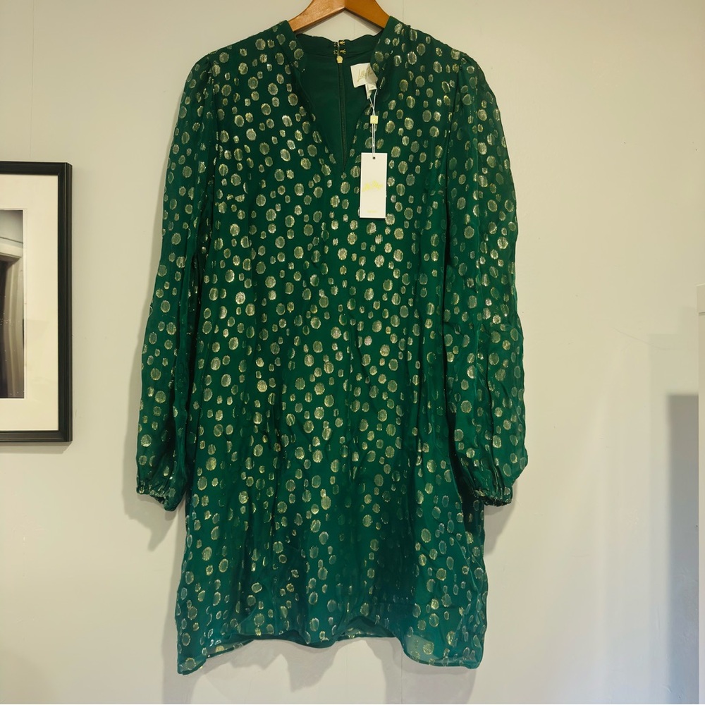 Lilly Pulitzer green Silk Dress
